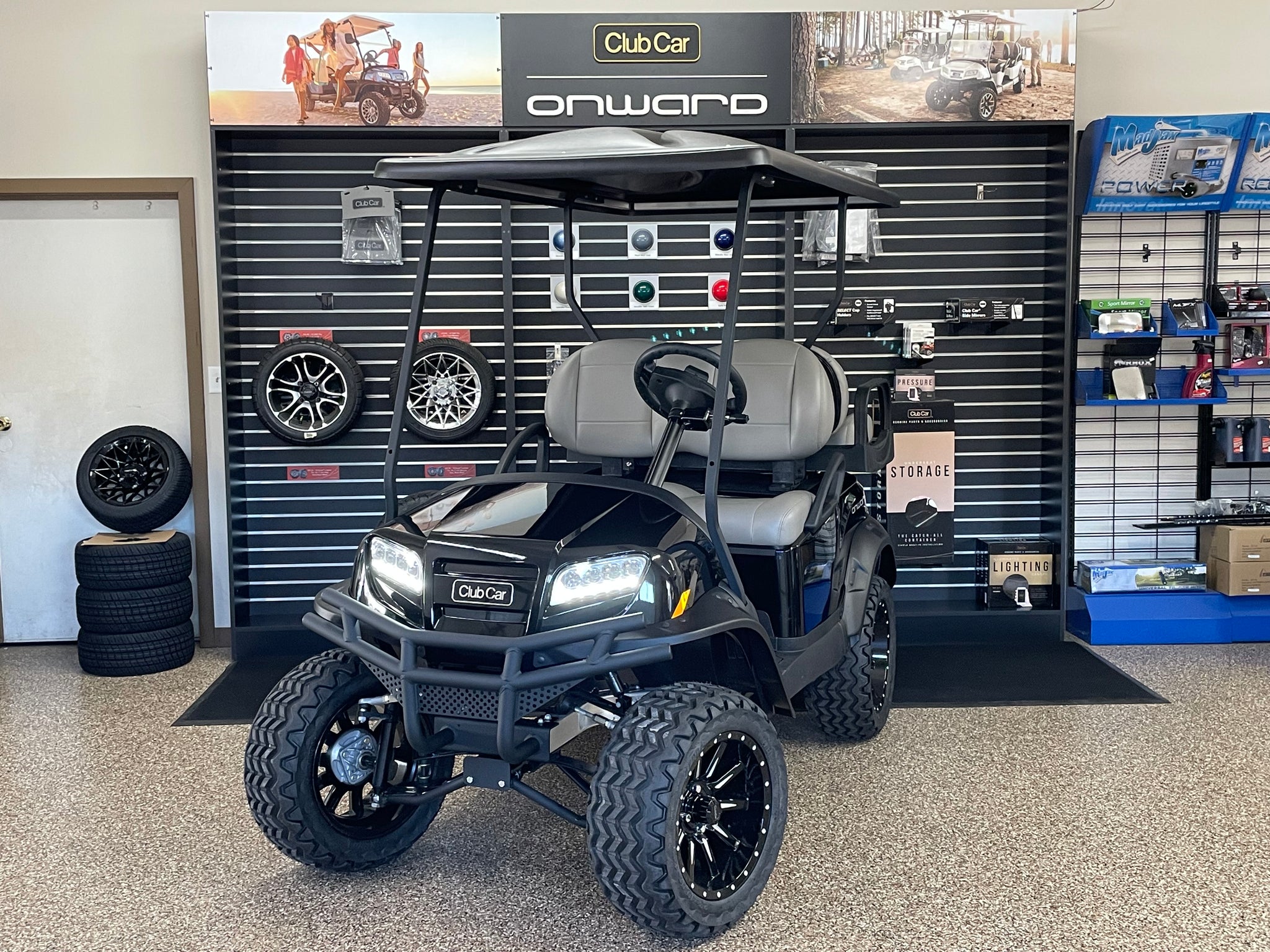 2025 Club Car Onward 4 Passenger Lifted (Gas EFI) - Metallic Tuxedo Black