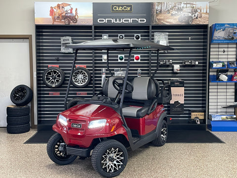 2026 Club Car Onward 4 Passenger (Extended Range Lithium)- Metallic Candy Apple Red